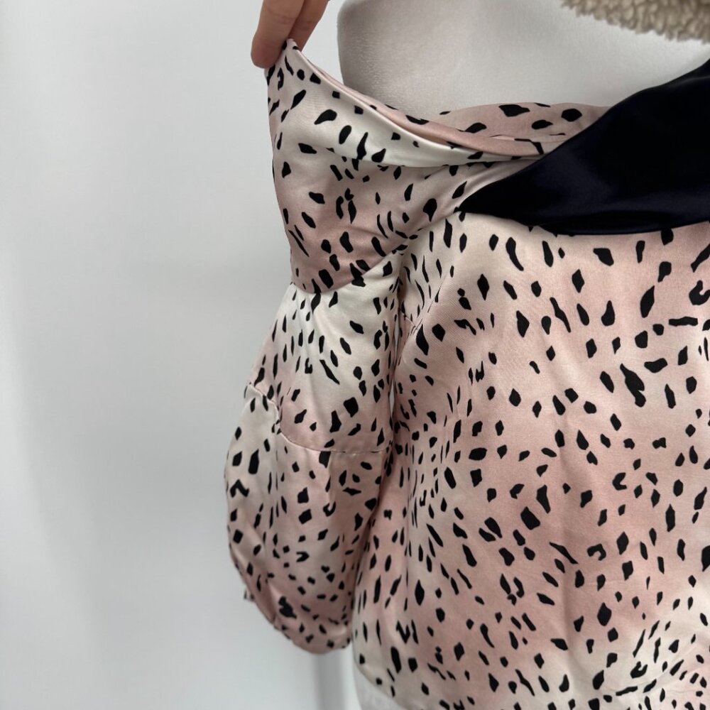 Hellessy Pink Leopard Flora Off Shoulder Blouse Size 2 - Picture 5 of 14